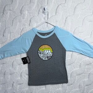Ski-Doo Kid’s Unisex Baseball Long Sleeve T-Shirt Size 7-8 New with Tags